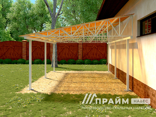 Односкатный навес для дачи №7 - фото 442